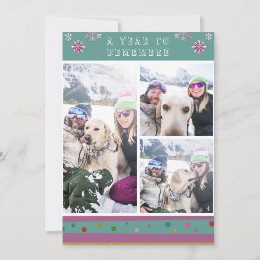 Een jaar om te onthouden Winter 3 Photo Christmas (Voorkant)