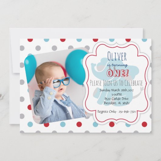 Een jaar oud kaart (Voorkant)