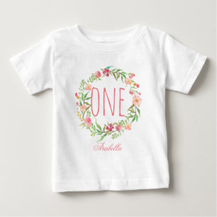 Een jaar oud meisje van de geboorte, baby-brein, m