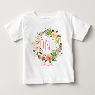 Een jaar oud meisje van de geboorte, baby-brein, m