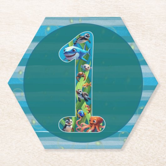 Een jaar oud: papieren Onderzetters (Voorkant)