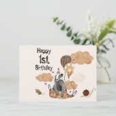 Een jaar oude jongen baby baby (Staand voorkant)