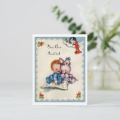  één jaar oude uitnodiging voor jongen (Staand voorkant)