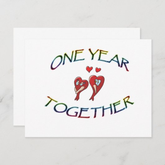 ÉÉN JAAR SAMEN (Voorkant / Achterkant)