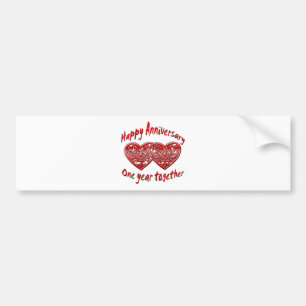 Eén jaar samen bumpersticker
