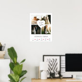 Eén Jaar Samen Huwelijksjubileum 4 Foto Poster (Thuiskantoor)