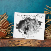 Een jaar van ons eerste bruiloft Jubileum Fotoplaat (Zijkant)