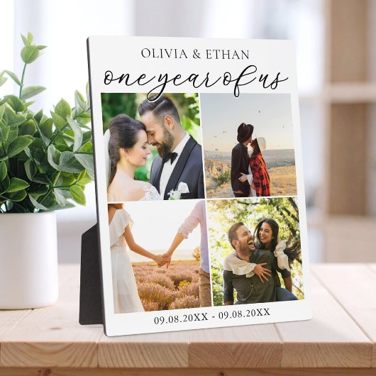 Een jaar van ons Photo Collage Wedding Jubileum Fotoplaat