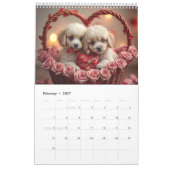 Een jaar van Schattige honden Kalender (Feb 2027)