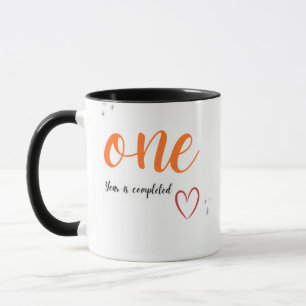 Eén Jaar Voltooid Mok 1e jubileum CoffeeMug