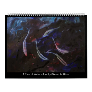 Een jaar waterverf schilderijen van Steven A. Givl Kalender