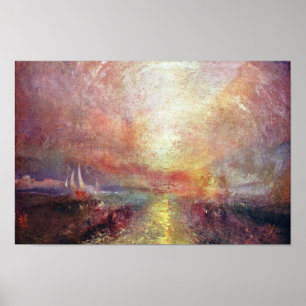 Een jacht die de kunst van Turner Joseph Mal nader Poster