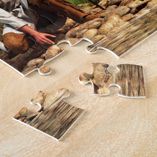 Een jager en zijn paard legpuzzel (Zijkant)