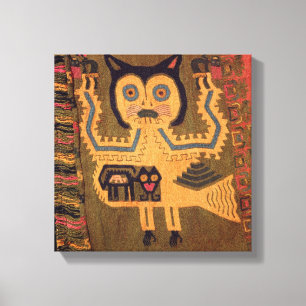 Een jaguar, Paracas Culture Canvas Afdruk