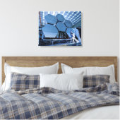Een James Webb Space Telescope array Canvas Afdruk (Insitu (Slaapkamer))