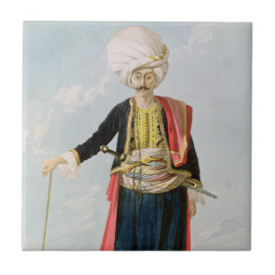 Een Janissary, ongeveer 1823 Tegeltje