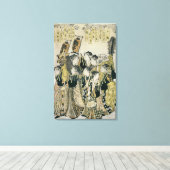 Een Japans orkest, Tosa School Canvas Afdruk (Insitu (Houten vloer))