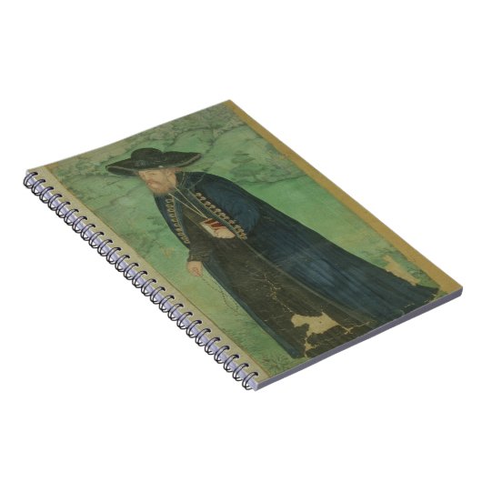 Een jezuïetenpriester, gegrift in het Perzisch: "J Notitieboek (Rechterzijde)