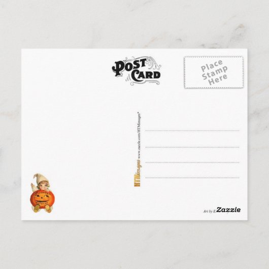 Een Jolly Halloween uit de Little Witch Briefkaart (Achterkant)