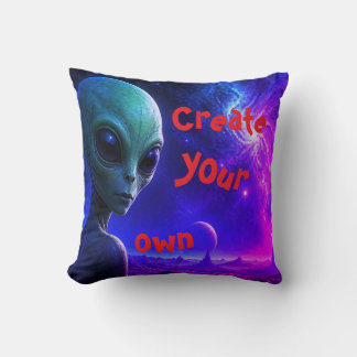 Een Jong Buitenaards Wezen Op Een Worp Kussen