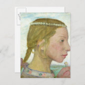 Een jong meisje briefkaart (Voorkant / Achterkant)