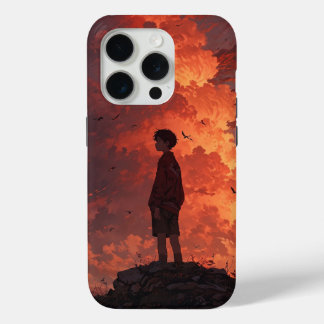 Een jonge man aan de horizon – cinematische hemel  iPhone 15 pro case