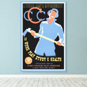 Een jonge Man - L Canvas Afdruk (Insitu (Houten vloer))