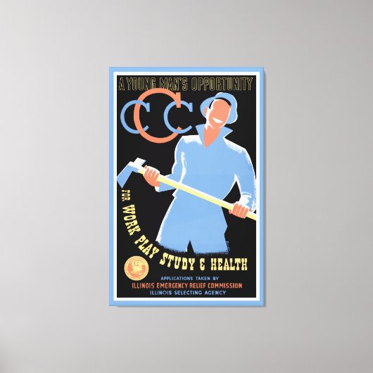 Een jonge Man - L Canvas Afdruk (Voorkant)