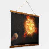 Een jonge rode dwerg hangend wandkleed (Gebogen)