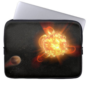 Een jonge rode dwerg laptop sleeve