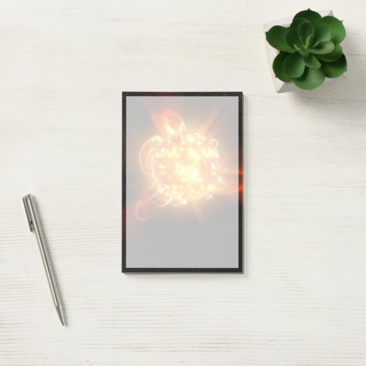 Een jonge rode dwerg post-it® notes (Kantoor)