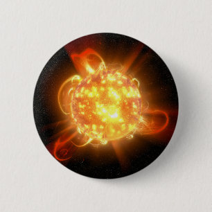Een jonge rode dwerg ronde button 5,7 cm