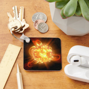 Een jonge rode dwerg sleutelhanger