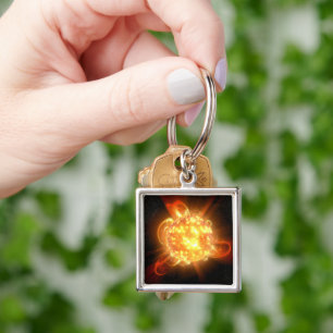 Een jonge rode dwerg sleutelhanger