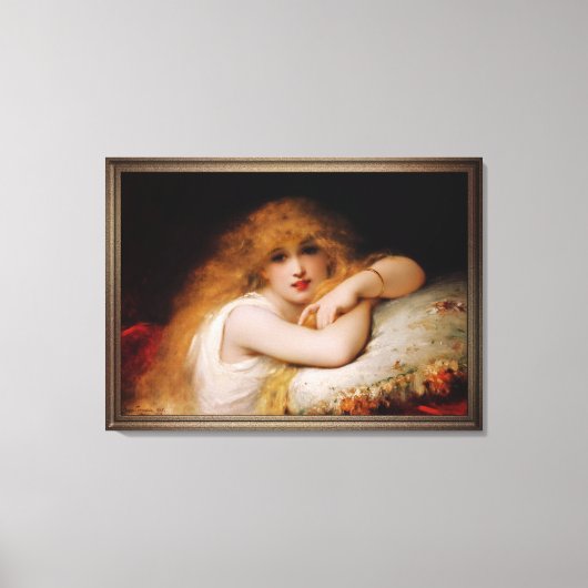 Een jonge vrouw uit vrije tijd van Pierre Coomans Canvas Afdruk (Voorkant)