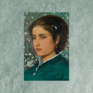 Een jonge vrouw van Edward Robert Hughes Puzzle Legpuzzel