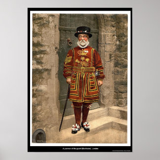 Een jongeman van de wacht (Beefeater), Londen, Eng Poster