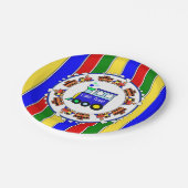 Een jongen, Choo Choo Train Baby shower Party Papieren Bordje (Gekanteld)