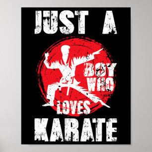 Een jongen die houdt van karate, een grappig Gezeg Poster