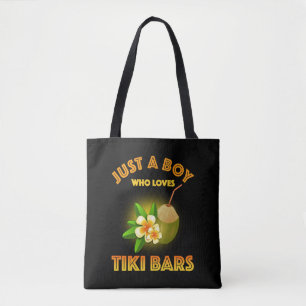 Een jongen die houdt van Tiki Bars Draagtas