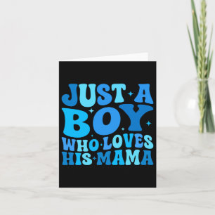 Een Jongen Die Mama Liefheeft Moederdag Grappig Kaart