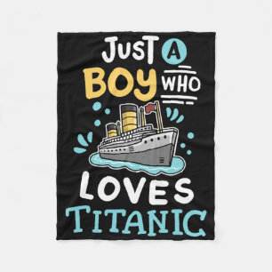 Een Jongen Die Van De Rms Titanic Grappige Cruises Fleece Deken