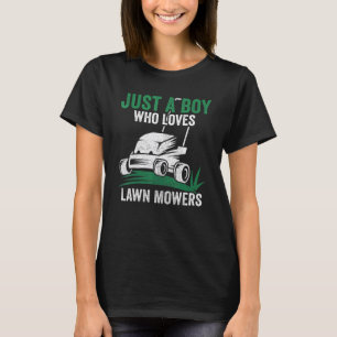 Een jongen die van gras houdt t-shirt