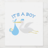 Een jongen wijn etiket (Enkel label)