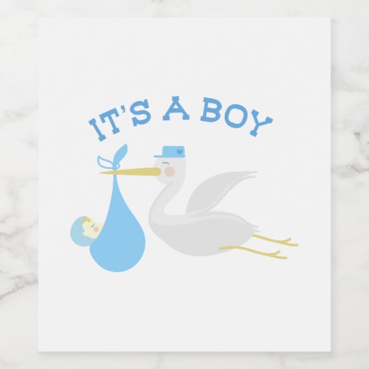 Een jongen wijn etiket (Enkel label)