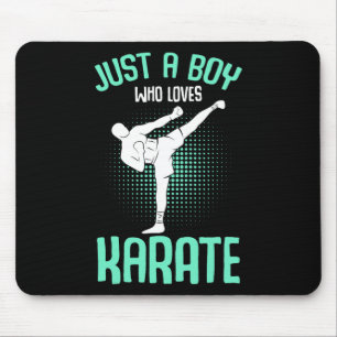 Een jongetje dat dol is op karate Kinder jongens Muismat