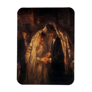 Een joods huwelijk van Jozef Israels - Circa 1903 Magneet