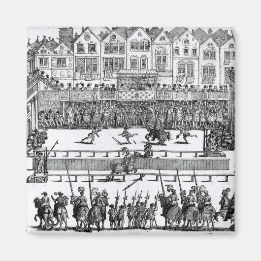 Een Jousting Scene Magneet (Voorkant)