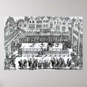 Een Jousting Scene Poster