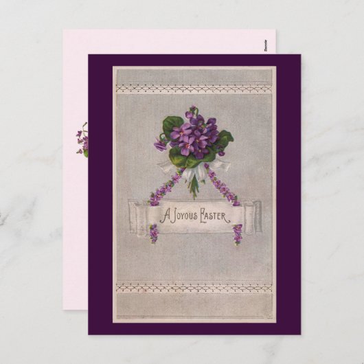 Een joyous Pasen Feestdagenkaart (Voorkant / Achterkant)